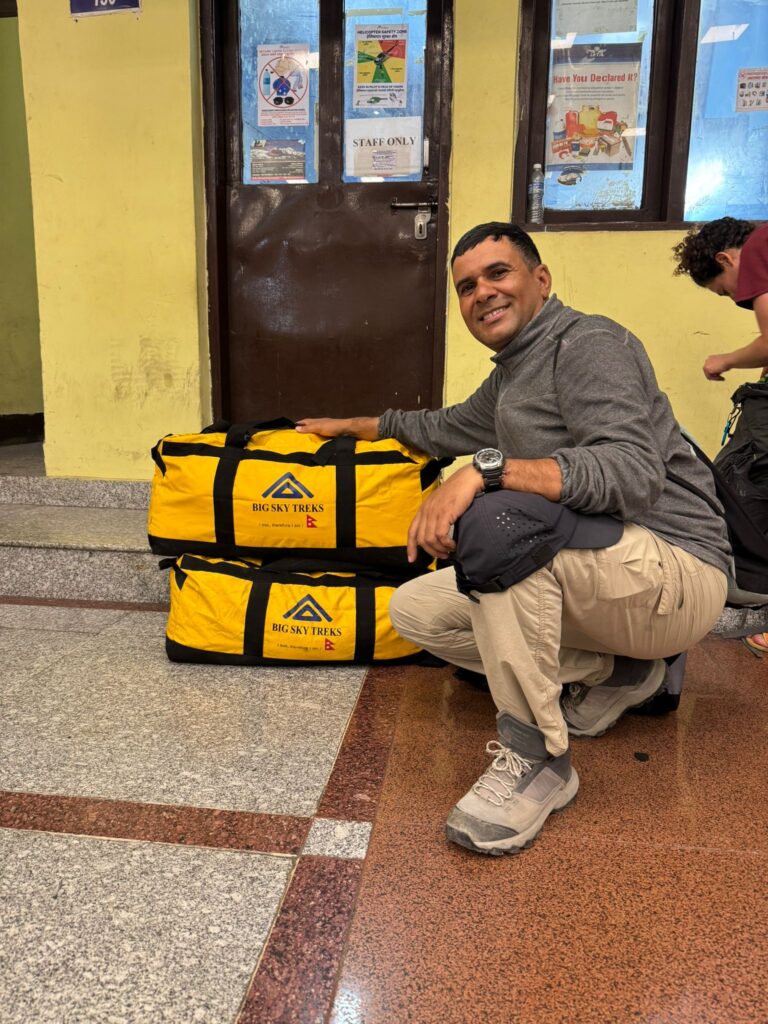 duffel bag for mountain trekking