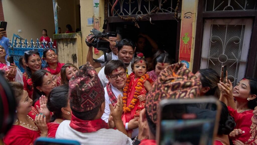 kumari heading to kumari ghar